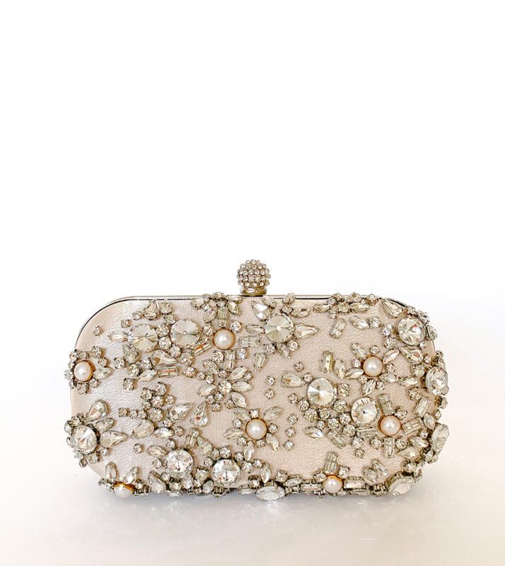 OPHELIA - Ivory Crystal Beaded Bridal Clutch | Wild Laurel Bridal ...