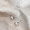 SÁL - Freshwater Pearl 925 Sterling Silver Stud Earrings