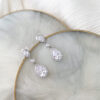 KIMBERLY  – Teardrop Crystal Earrings - silver